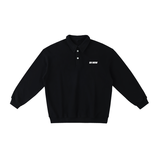 Polo Collar Sweatshirt